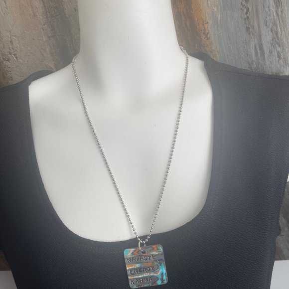 Kate Mesta Dog tag - Nameste, Energy, Karma - Picture 4 of 5